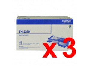 Genuine Brother TN2250 Toner Cartridge [2.6K] 3pack