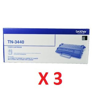 Genuine Brother TN-3440 Cartridge High Yield [8k] x 3Pack