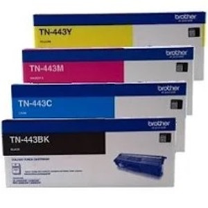 Genuine Brother TN443 Toner Cartridge Set(Bk/C/M/Y) , High Yield Genuine Brother TN443 Toner Cartridge Set(Bk/C/M/Y) , High Yield