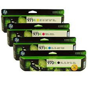 Genuine HP 970XL, 971XL Set of 4 Colour Cartridges (Extra Large Capacity)