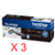 3x Genuine Brother TN253Bk Black Toner Cartridge [2.5K]