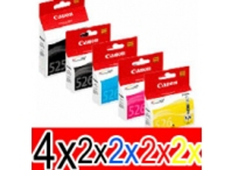 Genuine Canon PGI525BK CLI526 Ink Cartridges x 12Pack (2PBK/4BK/2C/2M/2Y)