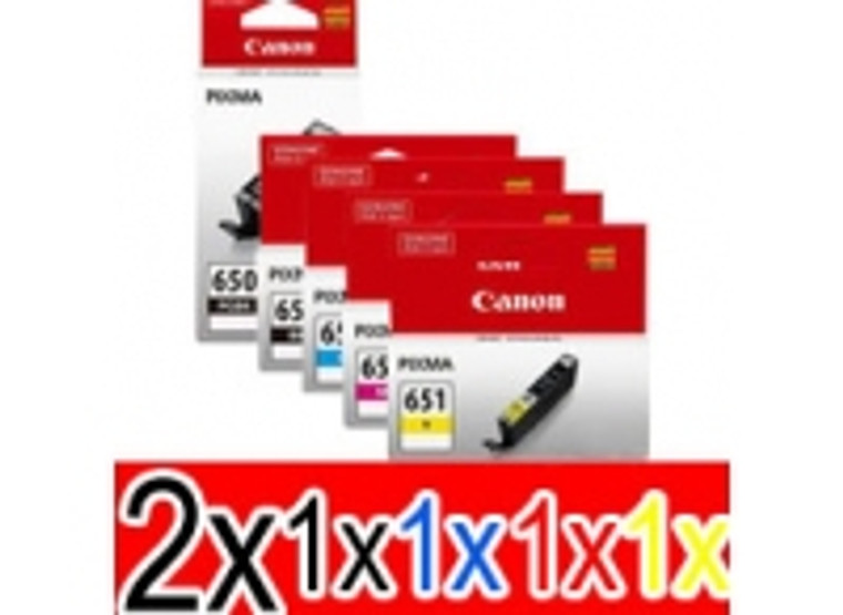 Genuine Canon PGI650XLBK CLI651XL Ink Cartidges x 6Pack (1PBK/2BK/1C/1M/1Y)