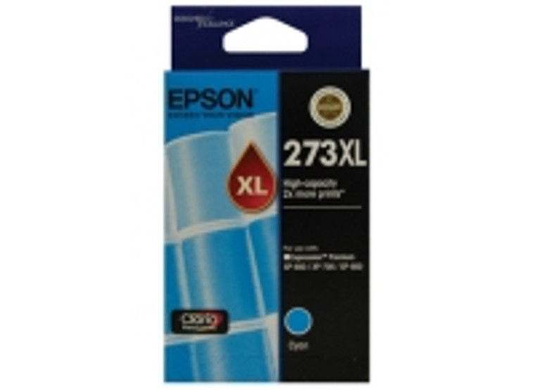 Genuine Epson 273XL Cyan High Yield Ink Cartridge - [650Pages]