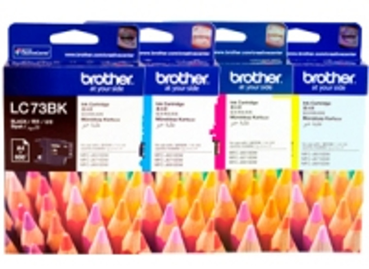 Genuine Brother LC73 BK/C/M/Y  Set of 4 colour Ink Cartridges