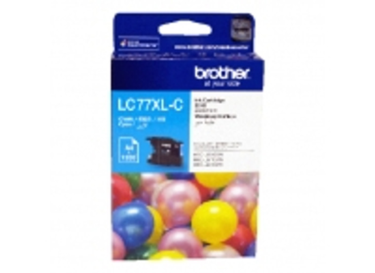 Genuine Brother LC77XL Cyan High Yield  Ink Cartridge [1200Pages]