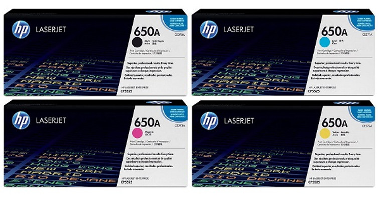 Genuine HP CE270A/1A/2A/3A Set of 4 Colour Toner Cartridges