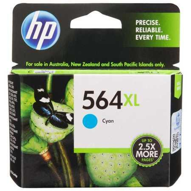 Genuine HP 564XL Cyan Ink Cartridge (Extra Large Capacity)