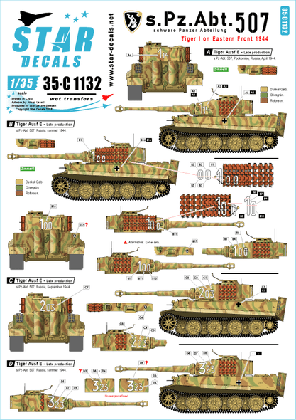 s.Pz.Abt. 507. Tiger I on the Eastern front.