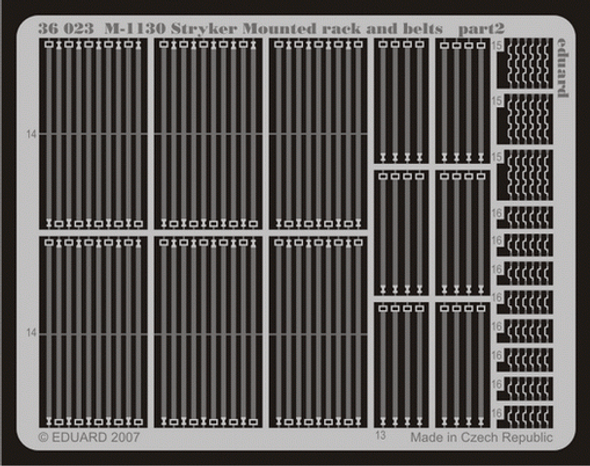 M1130 Stryker Mounted rack and belts (AFV Club)
