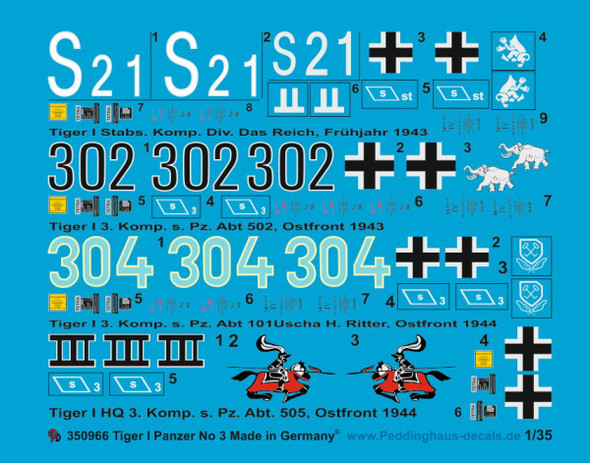 Tiger tank markings Set #3
