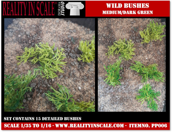 Wild bushes multicolor medium/dark green