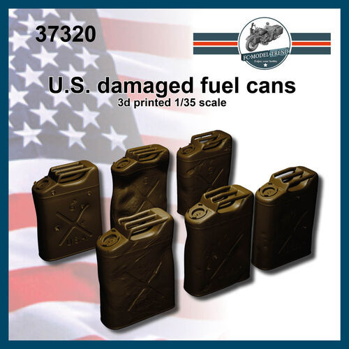 US WWII dented fuel cans, 1/35
