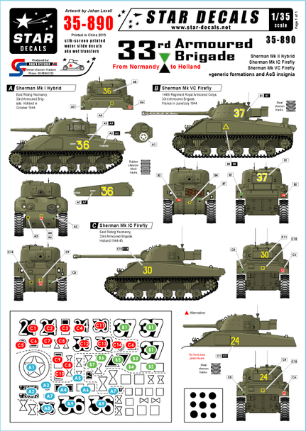 British 33rd Armoured Brigade from Normandy to Holland