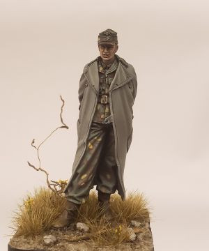 German Officer in Motorcycle coat