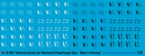 Tactical markings German tank units Set No 1