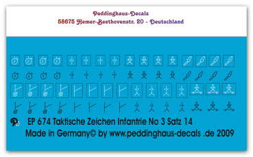 Tactical markings German Infantry  units Set No 14