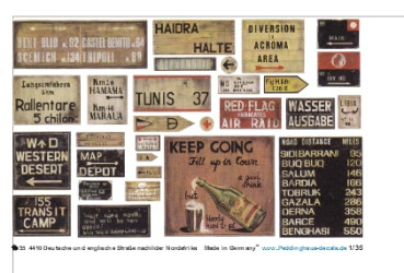 German and English Roadsigns Afrika