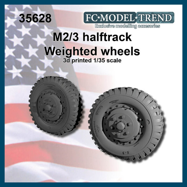 M2/M3 halftrack weighted wheels, 1/35