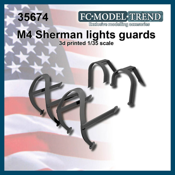 M4 Sherman front and rear light protectors, 1/35