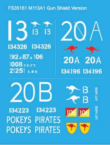 Australian M113 0.50 Cal Vietnam (Dry Transfers)
