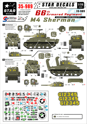 US 746th Tank Battalion in Normandy - M4 Sherman