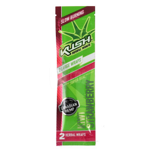 Kush Wraps Herbal Wraps 2 Per Pack - Kiwi Strawberry