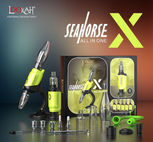 Lookah Seahorse X Neon Green 3 in 1: E-Nectar Collector, Wax Pen, and Portable E-Nail