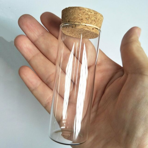 LARGE Glass bottles Vials Jars Glass Test Tube with Cork Stopper