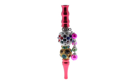 Preppy La' Peui Flute Blinged Out Blunt Holder Hookah Mouth Tip Red