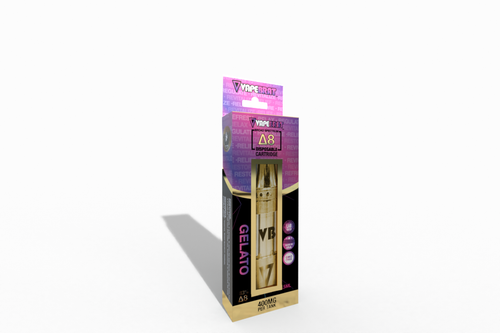 VapeBrat Disposable Delta 8 Vape Cartridge: Gelato 400mg 5 Pack Display