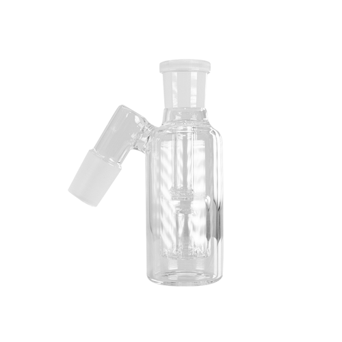 Ash Catcher with Box Perc 45 Degree Angle 14mm Male - Clear