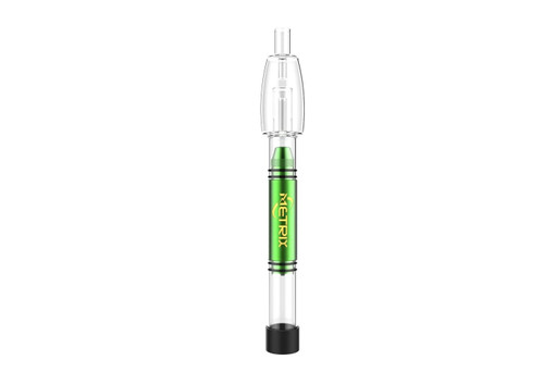 Metrix G-Pipe Glass Twisty Pipe with Water Bubbler Attachment - Green