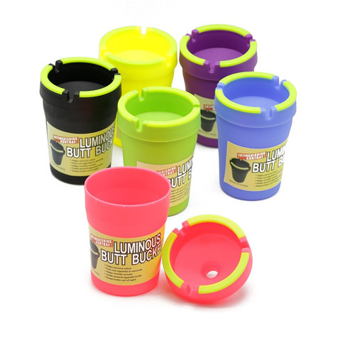 1PC Ashtray Butt Bucket With Luminous Glow in the Dark - Removes Odors