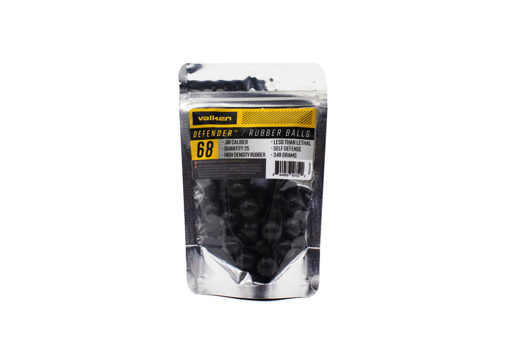 Valken Defender .68 Caliber Hard Rubber Balls - 25ct