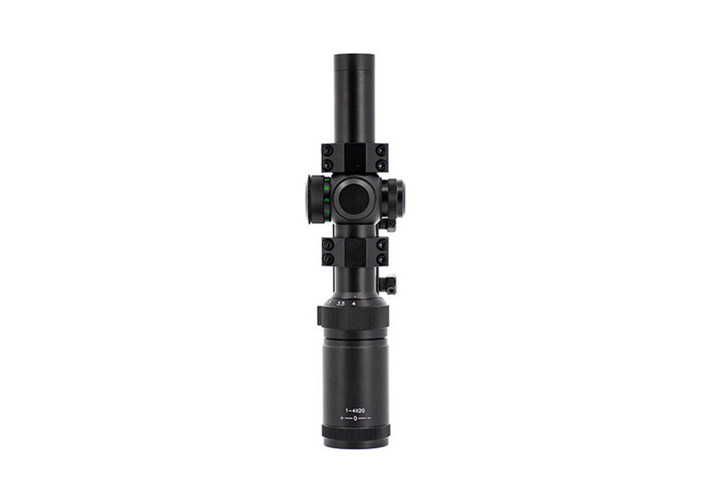 Valken 1-4x20 Mil-Dot Airsoft Rifle Scope w/ Mount