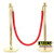 Stanchions with Red Velvet Rope