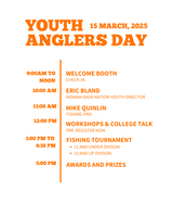 Youth Anglers Day Schedule 2025