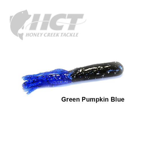  10ct Green Pumpkin Blue Flake 4 Salty Hollow Tubes