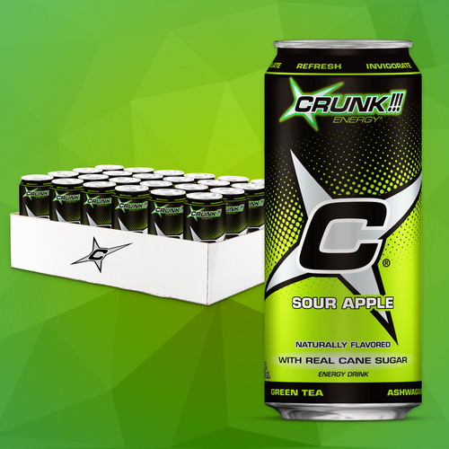 CRUNK!!! Energy Sour Apple 16oz 24 pack