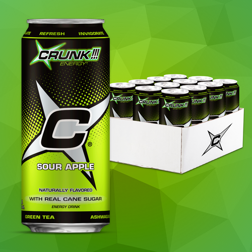 CRUNK!!! Energy Sour Apple 16oz 12 pack