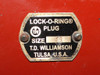 T.D. Williamson 12333992 Lock-O-Ring Plug 8"