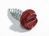 #8 x 1/2 Hex Washer Head Slotted Sheet Metal Screw Self-Piercing Red