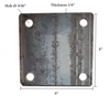 6 In x 1/4 In Base Plate with 9/16 In Hole