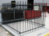 Kodiak Black Ornamental Iron Fence Panel 7'x5'