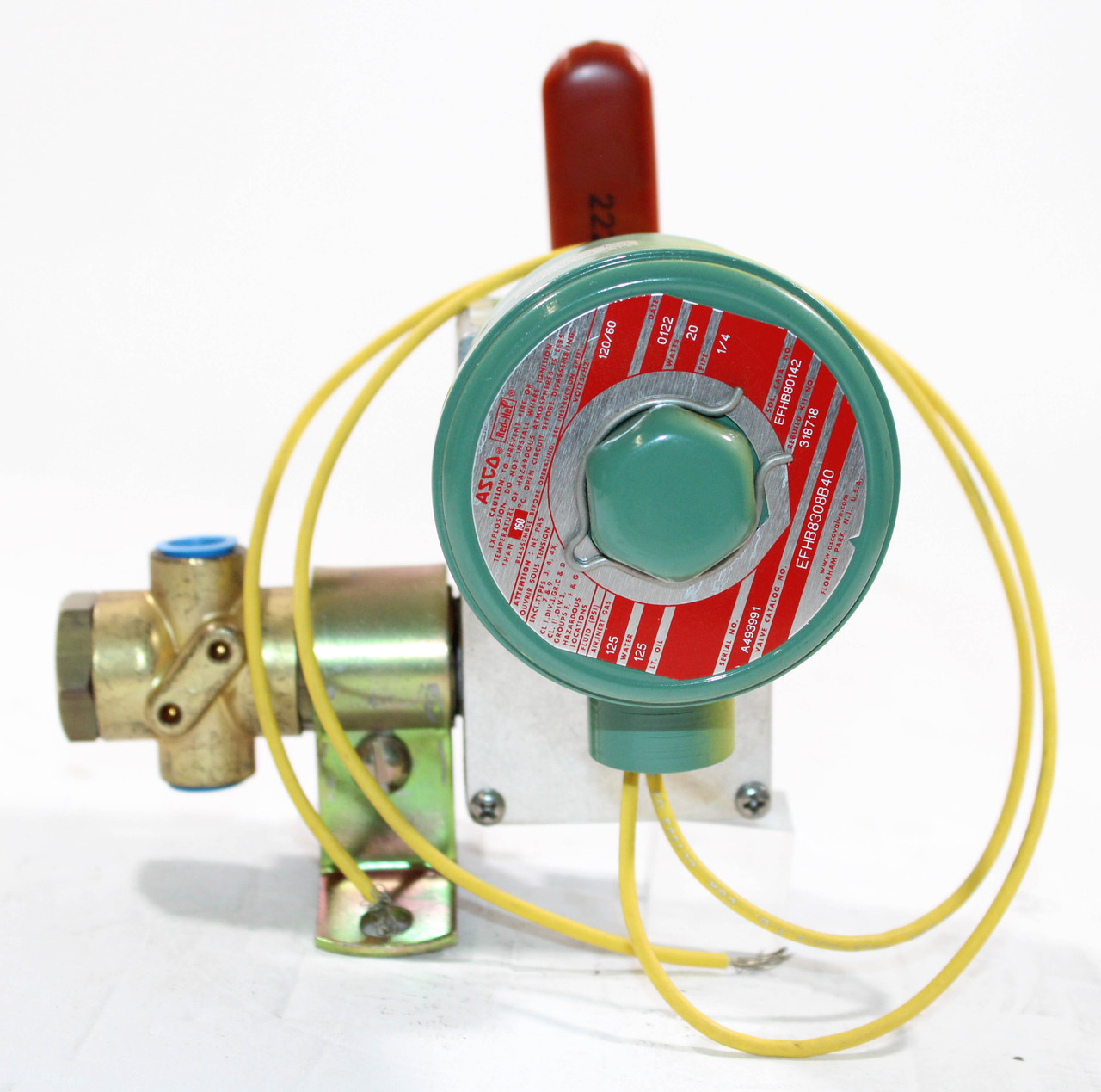 ASCO EFHB8308B40 Solenoid Valve 3Way Manual Reset YAGI Pipe & Steel