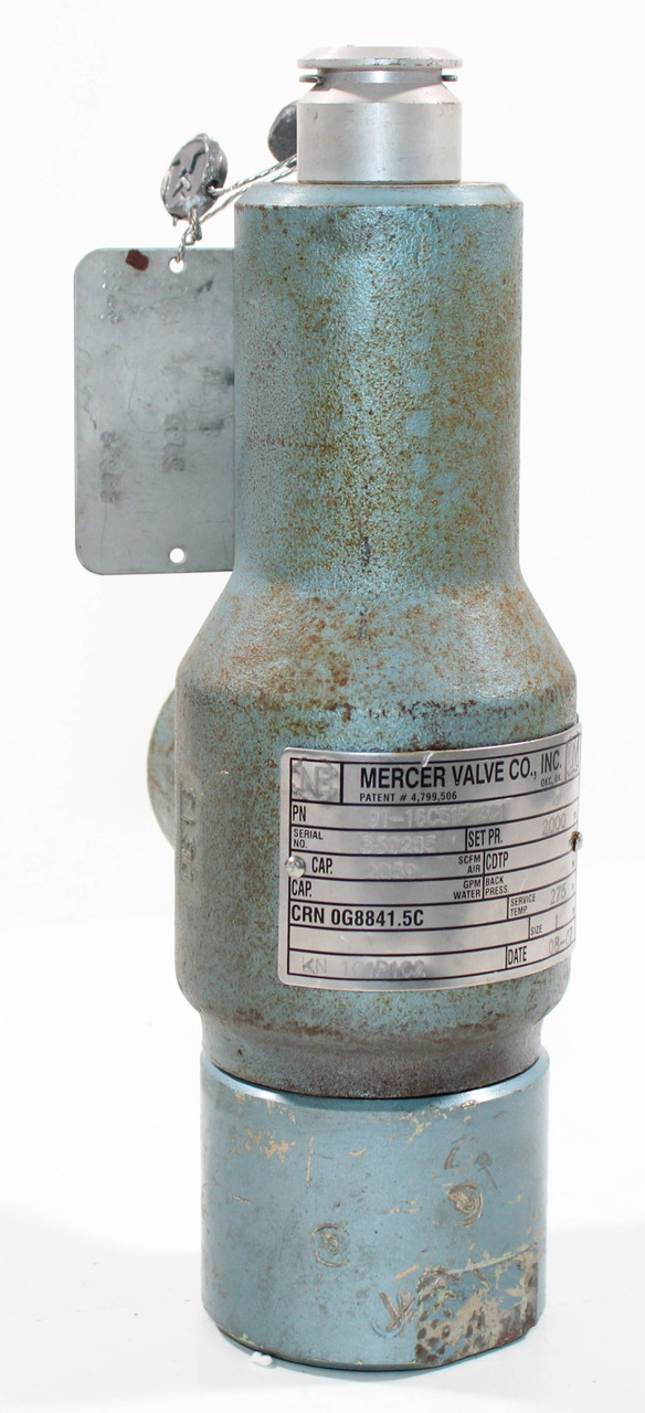 Mercer Valve 91-16C51P13C1 Pressure Relief Valve 1"