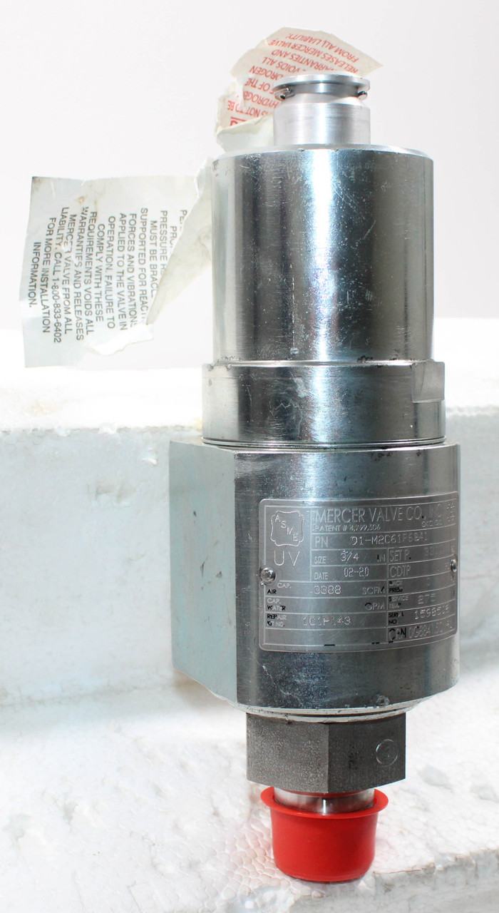 Mercer Valve 91-16C51P13C1 Pressure Relief Valve 3/4"