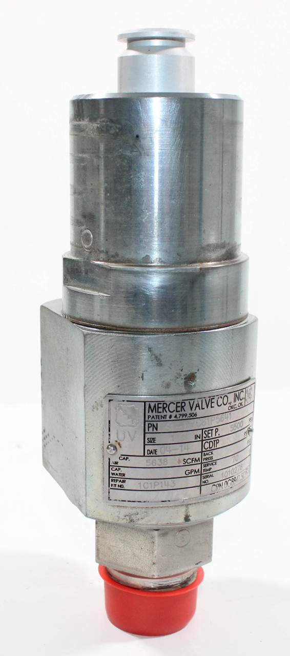 Mercer Valve 91-M7C61P5641 Pressure Relief Valve 1 In 5500 psig