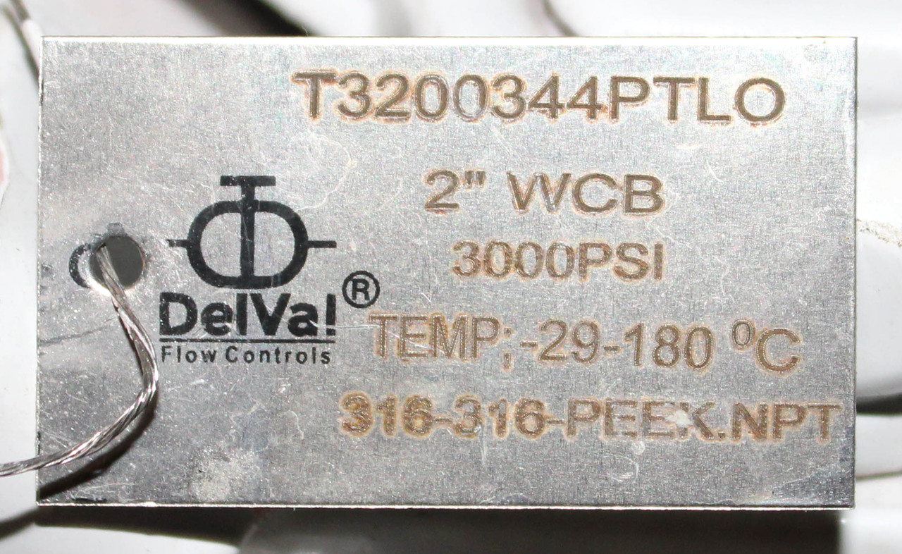 DELVAL T3200344PTLO Threaded Ball Valve 2"